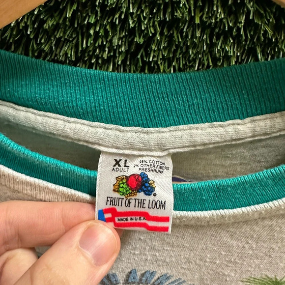 Vintage Gray and Teal Graphic Tee - Picture 3 of 6